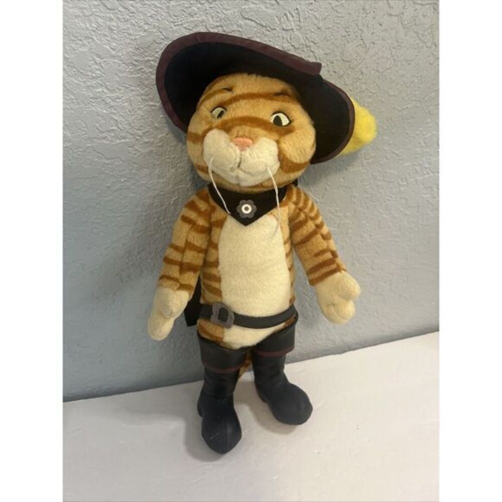 Vintage Shrek 2 Dreamworks 16" Puss In Boots Pose-able‎ Plush 2003